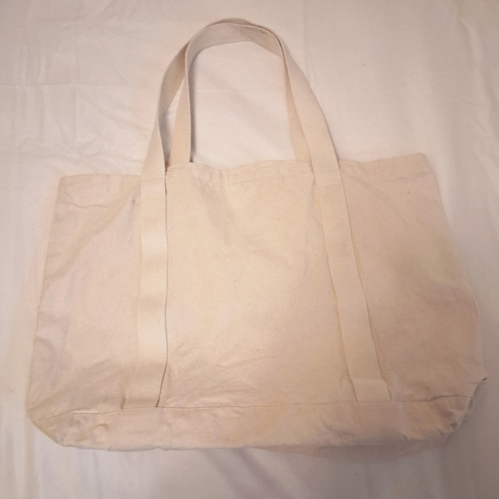 MAISON KITSUNE CREAM CANVAS TOTE BAG - Picture 8 of 8